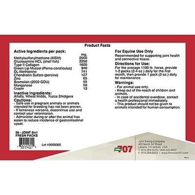 Show full view: Formula 707 Joint 6-in-1 Hay Flavor Pellets Horse Supplement, 28 count slide 2 of 6