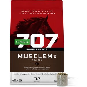 Formula 707 MuscleMx Muscle Care Hay Flavor Pellets Horse Supplement, 3-lb bag