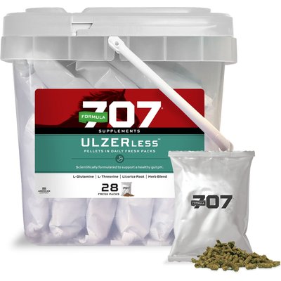 Formula 707 Formula 707 ULZERless Digestive Health Hay Flavor Pellets Horse Supplement, 28 count