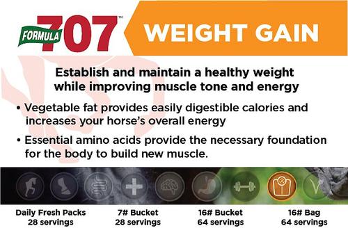 Show full view: Formula 707 Weight Gain Crumble Horse Supplement, 28 count slide 3 of 5