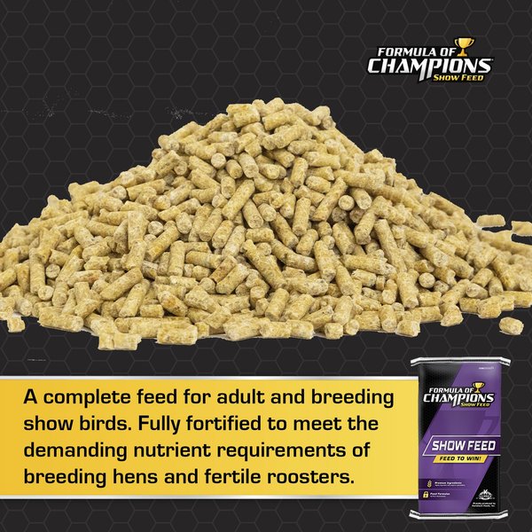 Formula of Champions 22% Protein Pellet Fancy & Feathered Show Chicken Feed, 50-lb bag