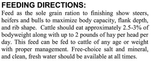 Show full view: Formula of Champions Guts & Glory Show Cattle Feed, 50-lb bag slide 3 of 4