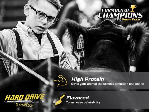 Show full view: Formula of Champions Hard Drive Topdress Show Livestock Feed, 35-lb bucket slide 4 of 5