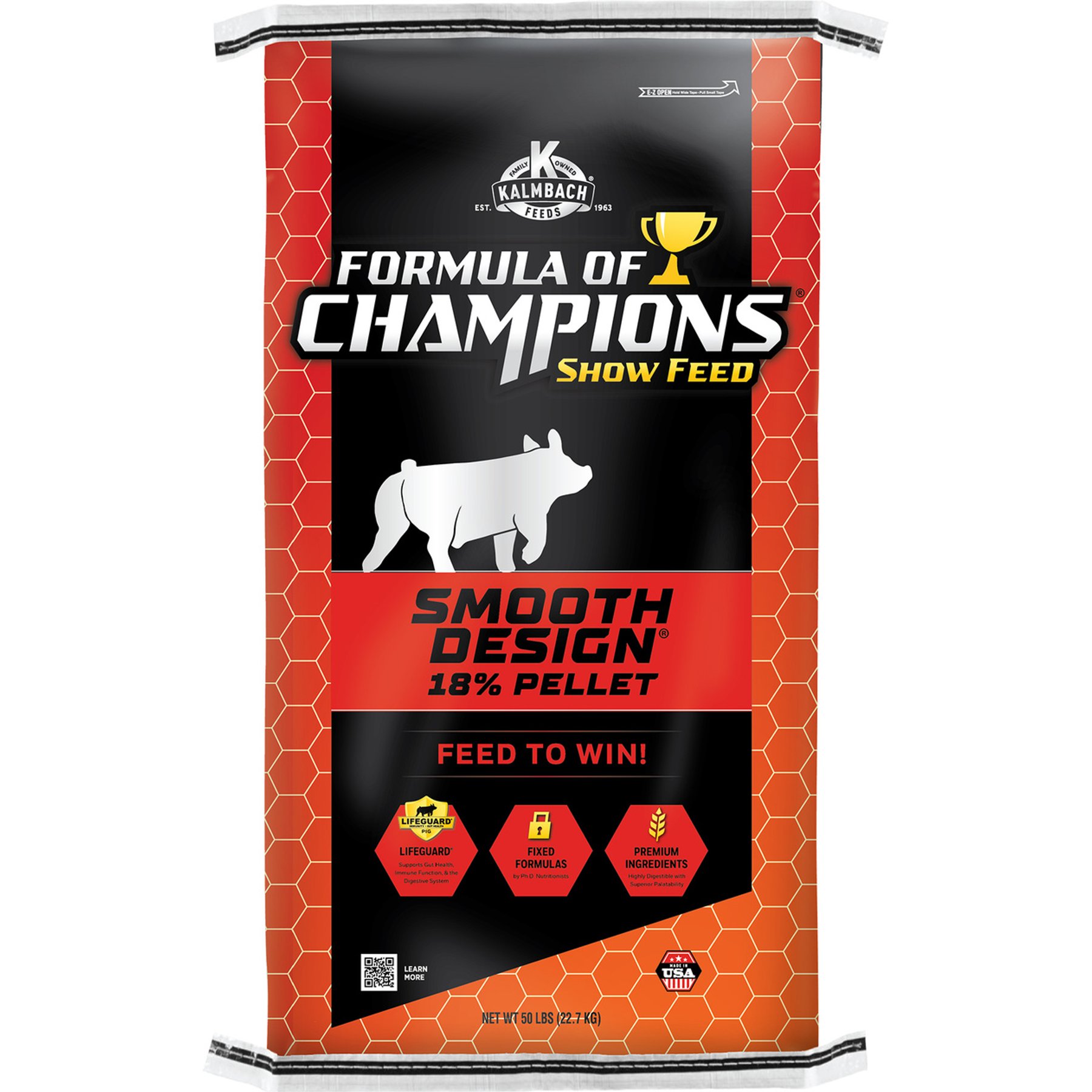 Formula of Champions Smooth Design 18% Protein Show Pellet Pig Feed, 50-lb bag