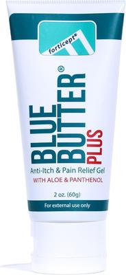 Show full view: Forticept Blue Butter Plus Pain Relief Anti-Itch Gel for Dogs & Cats, 2-oz tube slide 1 of 9