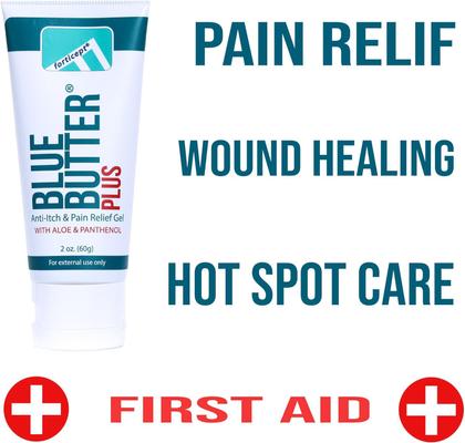 Show full view: Forticept Blue Butter Plus Pain Relief Anti-Itch Gel for Dogs & Cats, 2-oz tube slide 4 of 9