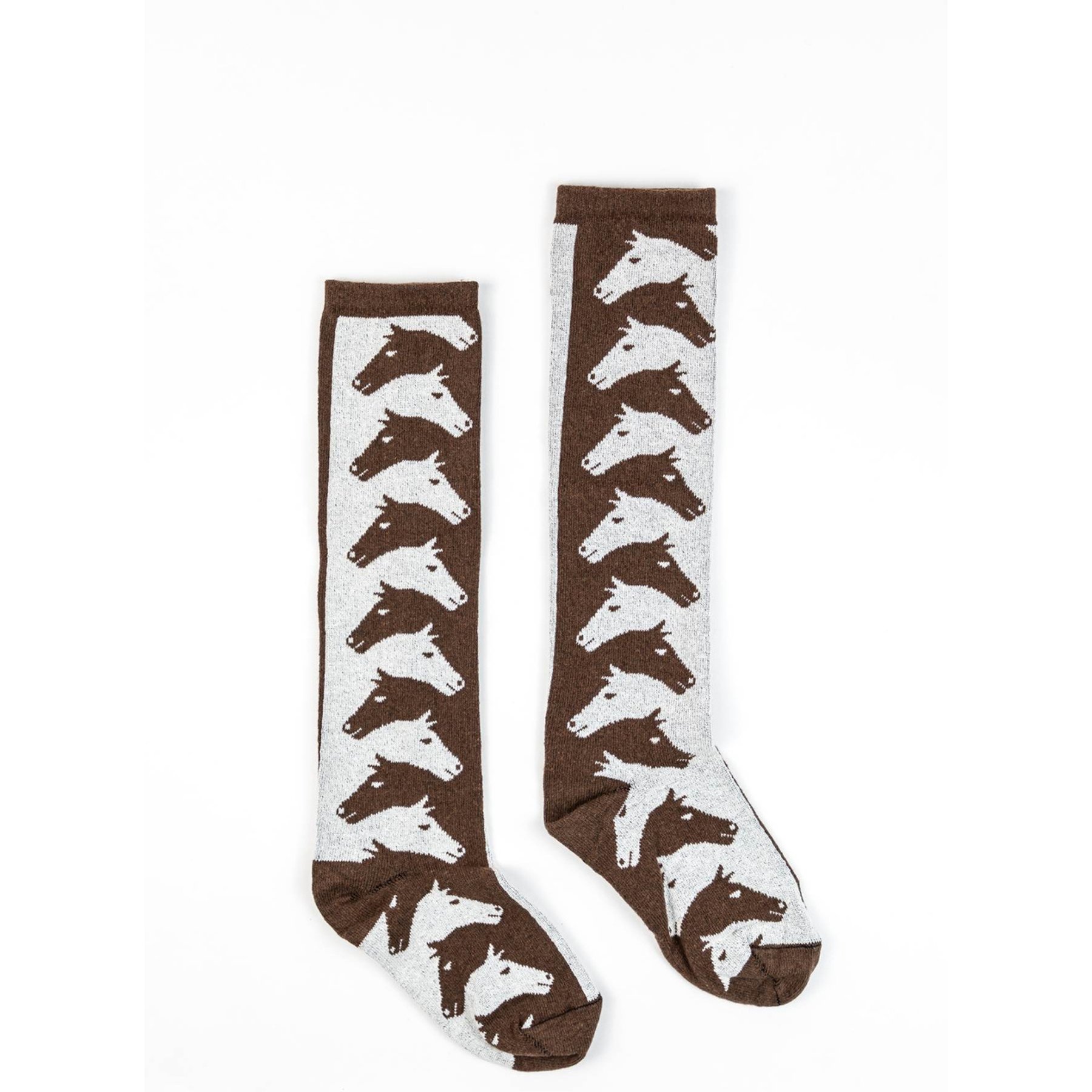 Forza Cavallo Escher Horse Knee Socks, Womens 9-12, Brown