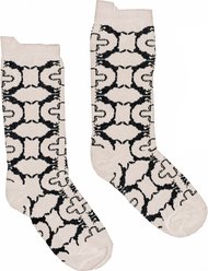 Forza Cavallo Horse & Shoe Crew Socks, Mens 9-12, Ivory