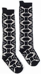 Forza Cavallo Horse & Shoe Knee Socks, Womens 9-12, Black slide 1 of 3