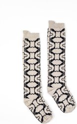 Forza Cavallo Horse & Shoe Knee Socks, Womens 9-12, Ivory