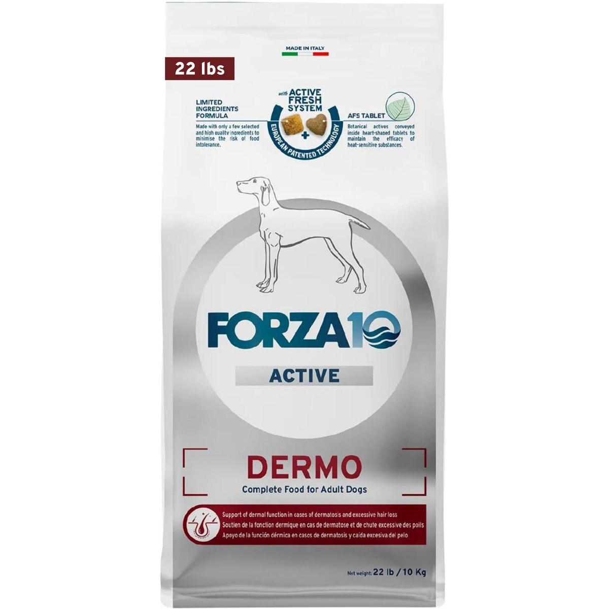 Forza10 Active Dermo Dry Dog Food, 22-lb bag