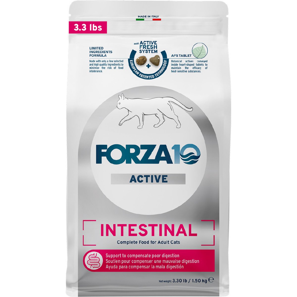 Forza10 Active Intestinal Support Diet Dry Cat Food, 3.3-lb bag