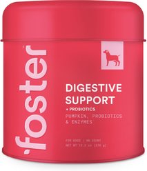 Foster Digestive Support + Probiotics Banana & Apple Flavored Soft Chews Dog Supplement, 90 count