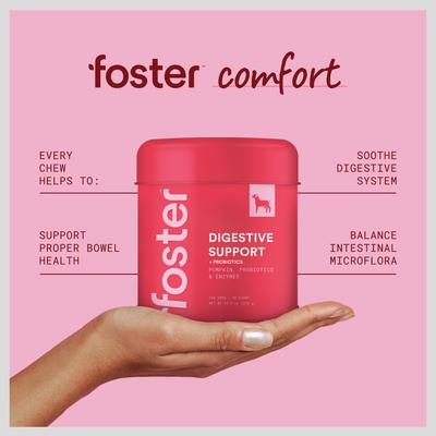 Show full view: Foster Digestive Support + Probiotics Banana & Apple Flavored Soft Chews Dog Supplement, 90 count slide 4 of 10