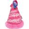Show in main carousel: fouFIT Birthday Hat Crinkle Plush Dog Toys, Pink slide 1 of 4