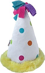 fouFIT Hide 'n Seek Birthday Hat Crinkle Squeaky Dog Plush Toy, Multicolor slide 2 of 3