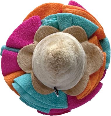 Show full view: fouFIT Hide 'n Seek Ice Cream Snuffle, Rainbow Sherbet Squeaky Dog Treat Dispenser Toy, Pink, Large slide 4 of 7