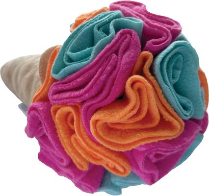 Show full view: fouFIT Hide 'n Seek Ice Cream Snuffle, Rainbow Sherbet Squeaky Dog Treat Dispenser Toy, Pink, Large slide 3 of 7
