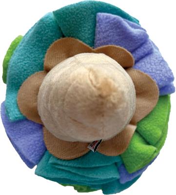 Show full view: fouFIT Hide 'n Seek Ice Cream Snuffle, Superhero Squeaky Dog Treat Dispenser Toy, Blue, Large slide 3 of 6