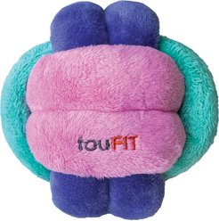 fouFIT Hide 'n Seek Knotted Snuffle Ball Dog Toy, Pink/Green/Purple, Small