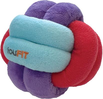 Show full view: fouFIT Hide 'n Seek Knotted Snuffle Ball Dog Toy, Red/Blue/Purple, Small slide 2 of 5