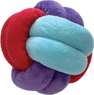 Show full view: fouFIT Hide 'n Seek Knotted Snuffle Ball Dog Toy, Red/Blue/Purple, Small slide 3 of 5