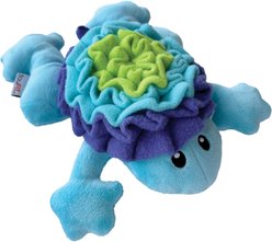 fouFIT Hide 'n Seek Under the Sea Snuffle, Frog Squeaky Dog Treat Dispenser Toy, Blue