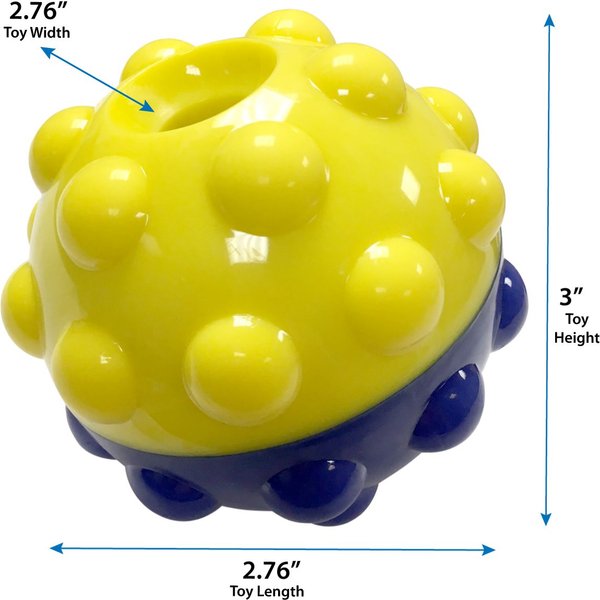 fouFIT Spiker Treat Dispensing Ball Dog Toy