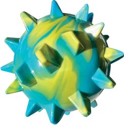 fouFIT TPR Bump'n Spike Tough Squeaky Dog Ball Toy, Blue slide 2 of 2