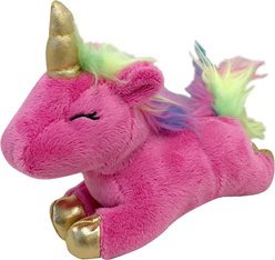 fouFIT Unicorn Squeaky Plush Dog Toy, Pink, Small