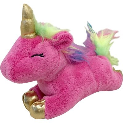 fouFIT fouFIT Unicorn Squeaky Plush Dog Toy, Pink, Small
