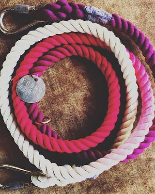 Show full view: Found My Animal Adjustable Ombre Rope Dog Leash, Magenta, 7-ft, Large slide 4 of 10