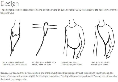 Show full view: Found My Animal Adjustable Rope Dog Leash, Light Tan, 7-ft, Medium slide 5 of 9