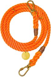 Found My Animal Adjustable Rope Dog Leash, Rescue Orange, 7-ft, Large
