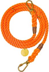 Found My Animal Adjustable Rope Dog Leash, Rescue Orange, 7-ft, Medium
