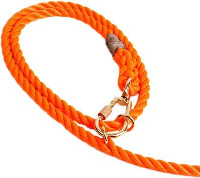 Show full view: Found My Animal Adjustable Rope Dog Leash, Rescue Orange, 7-ft, Medium slide 4 of 10
