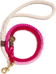 Found My Animal Standard Cotton Rope Dog Leash, Magenta Ombre, Large: 5-ft long, 1/2-in wide