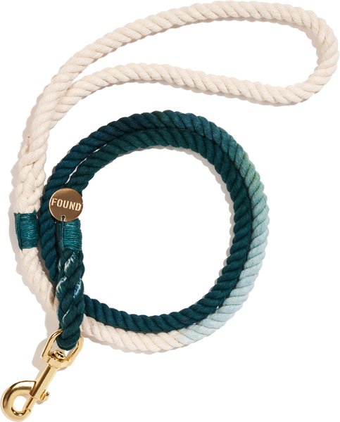 Show full view: Found My Animal Standard Cotton Rope Dog Leash, Marine Green, Medium: 5-ft long, 3/8-in wide slide 1 of 1