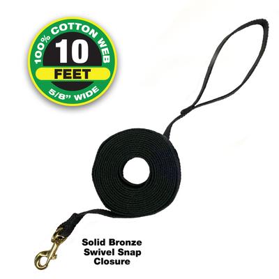 Show full view: Four Paws Cotton Web Training Dog Lead, Black, 10-ft slide 4 of 10
