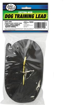 Show full view: Four Paws Cotton Web Training Dog Lead, Black, 10-ft slide 6 of 10