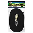 Four Paws Cotton Web Training Dog Lead, Black, 15-ft