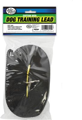 Show full view: Four Paws Cotton Web Training Dog Lead, Black, 15-ft slide 5 of 9