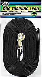 Four Paws Cotton Web Training Dog Lead, Black, 20-ft