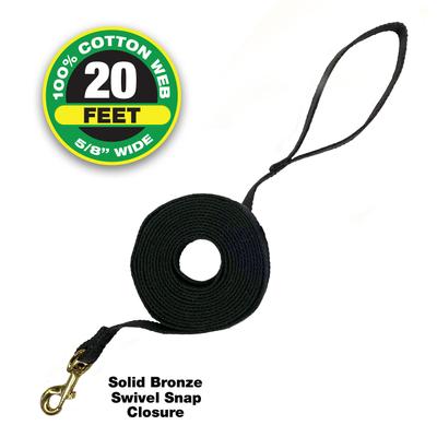 Show full view: Four Paws Cotton Web Training Dog Lead, Black, 20-ft slide 4 of 10