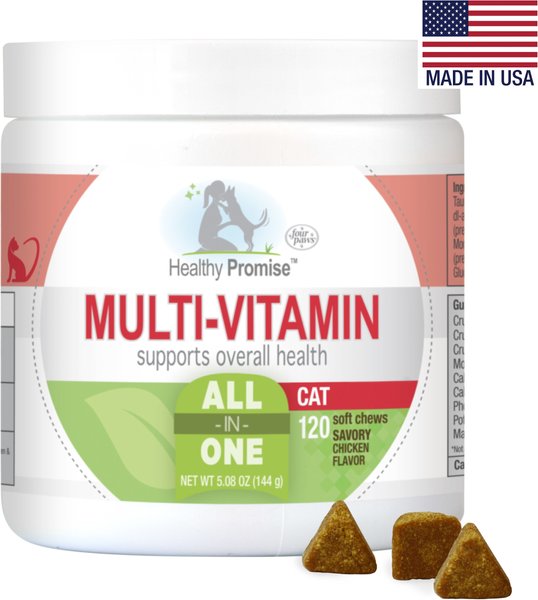 Four Paws Healthy Promise Soft Chews Hairball Control Cat Supplement, 90 count