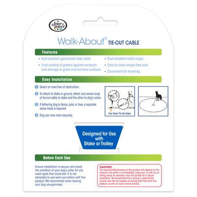 Show full view: Four Paws Heavy Weight Tie Out Cable, 10-ft slide 5 of 11