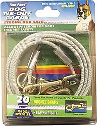 Four Paws Heavy Weight Tie Out Cable, 20-ft