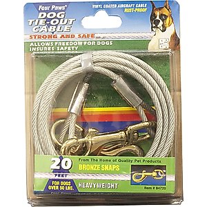 Four Paws Heavy Weight Tie Out Cable, 20-ft