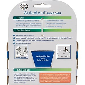 Four Paws Heavy Weight Tie Out Cable, 30-ft