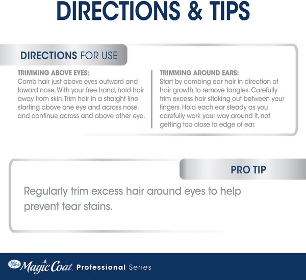 Show full view: Four Paws Magic Coal Professional Series Safety Tip Facial Dog Scissors, Blue slide 6 of 11